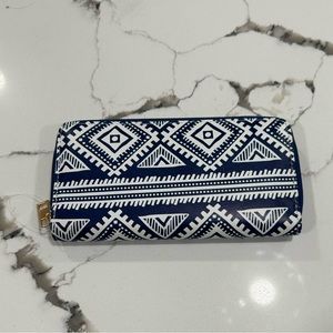Cute blue and white wallet